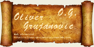 Oliver Grujanović vizit kartica